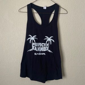 Sun and Spa Black Tank Top
